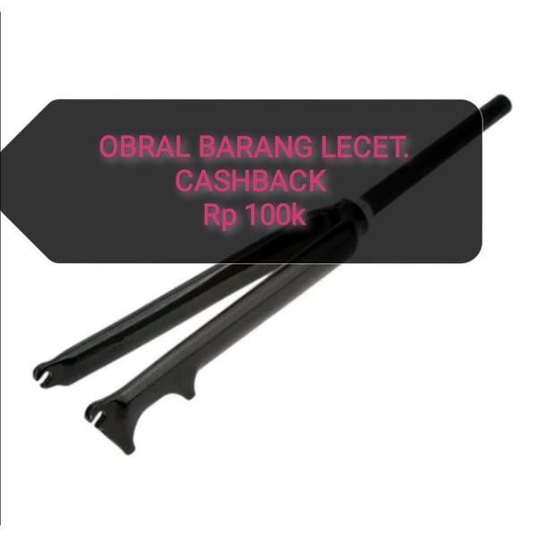 OBRAL Fork CARBON 700 C RIGID GARPU SEPEDA BALAP 700C cakram rotor - Warna