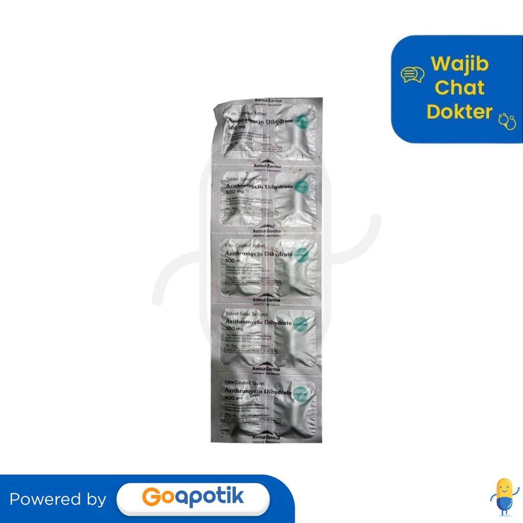 Azithromycin Kimia Farma 500 Mg Strip 10 Kaplet