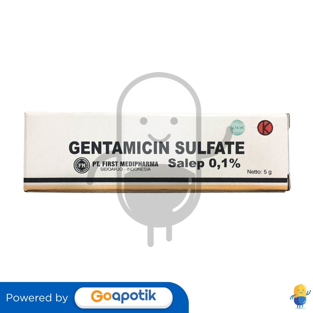 Gentamicin First Medifarma 0.1% Salep Tube 5 Gram