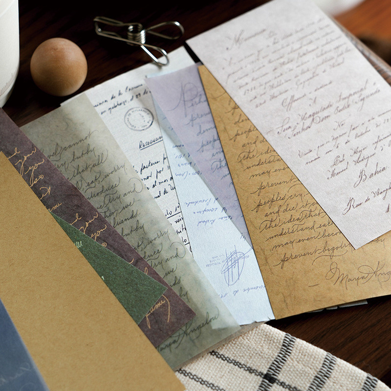 

30 pcs Vintage INS English writing material paper Decorative Scrapbooking Background paper handmade Junk Journal Supplies