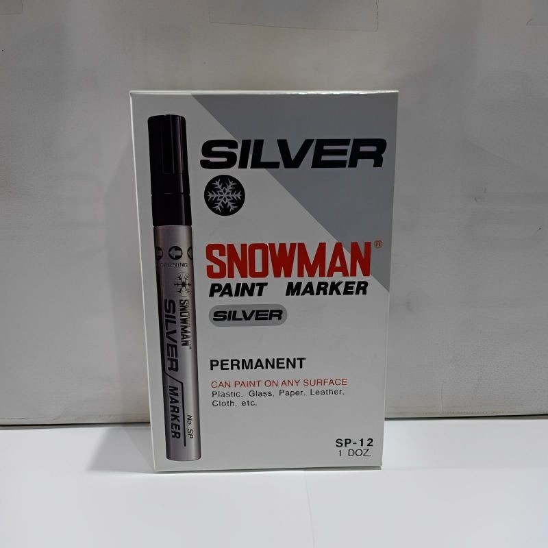 

JAMIN MURAH !!!SNOWMAN PAINT MARKER MEDIUM TIP WP/GD/SI/CP (1PAK/12PCS)(BISA LANGSUNG ORDER)
