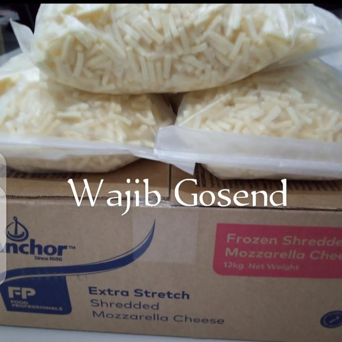 

keju mozarella Repack /Anchor Mozarella Shredded 1KG/mozarella parut