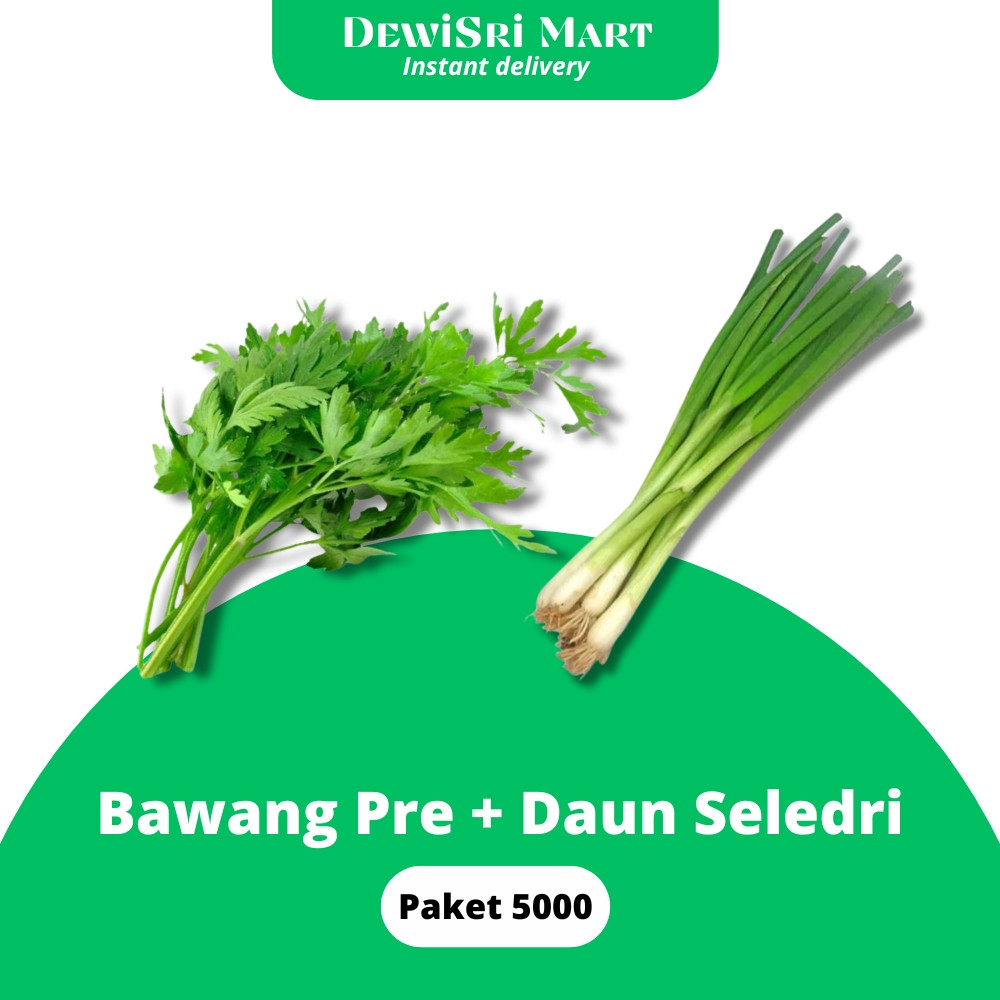 

New Bawang Pre + Daun Seledri Paket 5000 - Dewi Sri martPremium