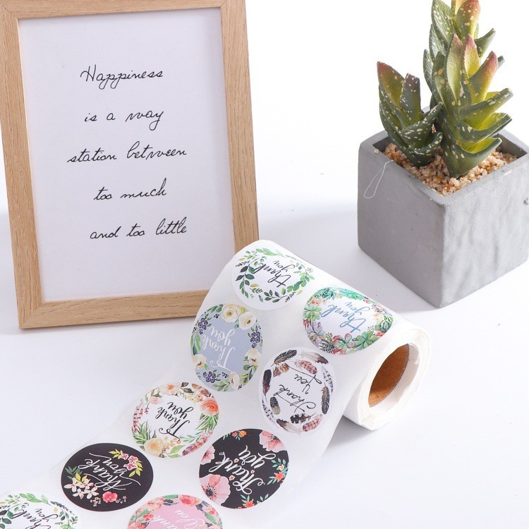 

HFK - 1 ROLL 500 PCS STIKER H455 STIKER LABEL THANK YOU FOR YOUR ORDER