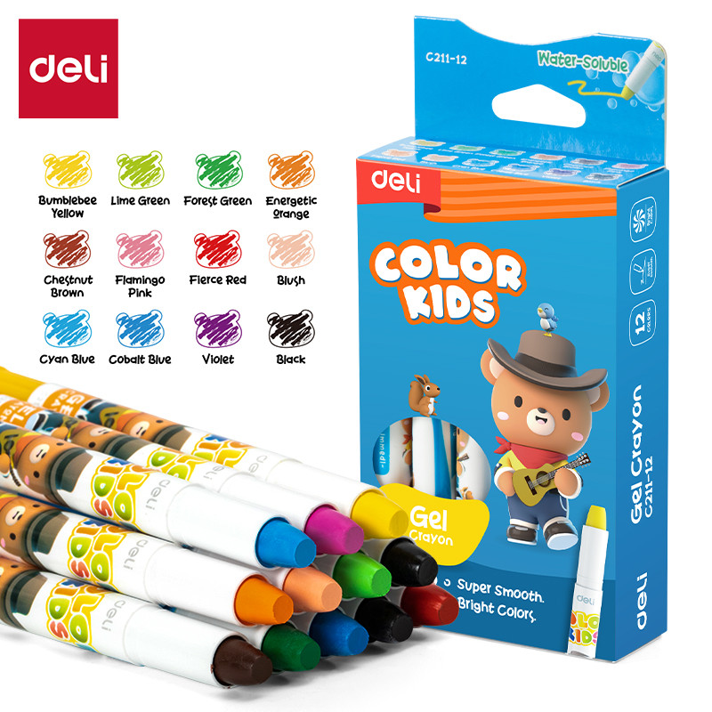 

Deli | Gel Crayon | 12 & 24 Warna | EC211