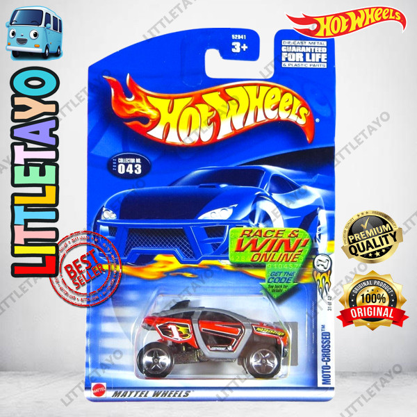 Hot Wheels Moto Crossed Merah First Edition Off Road Blue Card
