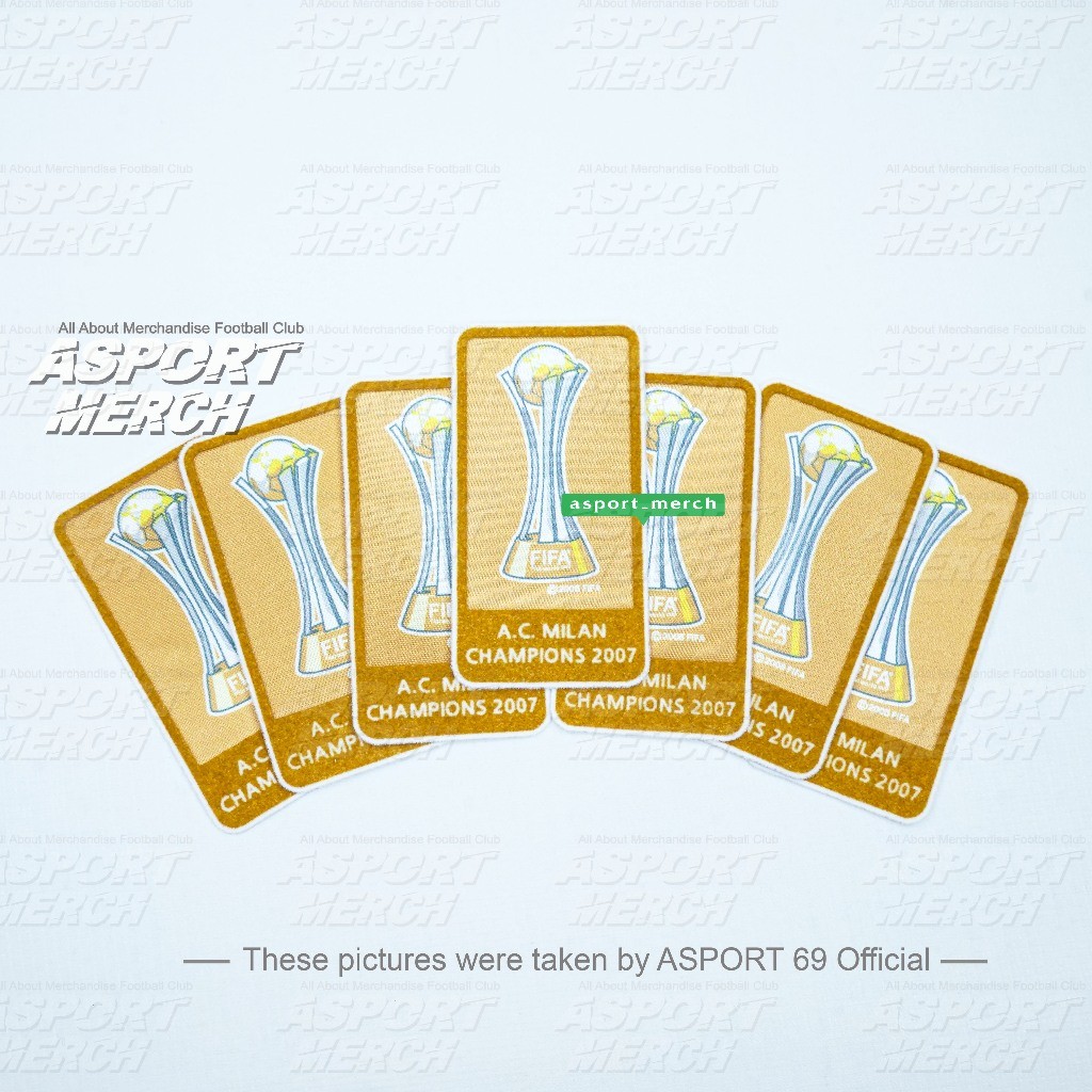 ASPORT PATCH FIFA CLUB WORLD CLUB CHAMPIONS 2007 MILAN PATCH BADGE WCC MILAN 2007 FOCK 3D REPRO