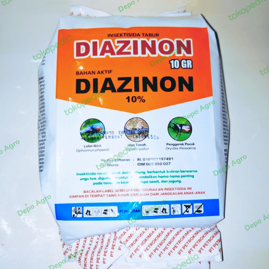 Insektisida Tabur Diazinon 10GR Berat 1Kg Anti Uret Larva Kumbang