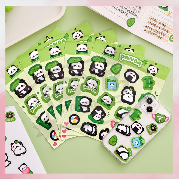 

AS Stiker Lucu Panda Stiker Kartun 2DTahan Air Kartu Album Motif Kartun INS Lucu Kreatif A-SK018