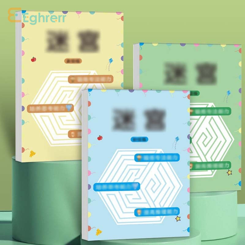 

Eeghrerr Children Fun Maze Game Book Focus Enhancement Training Book Game Book Puzzle