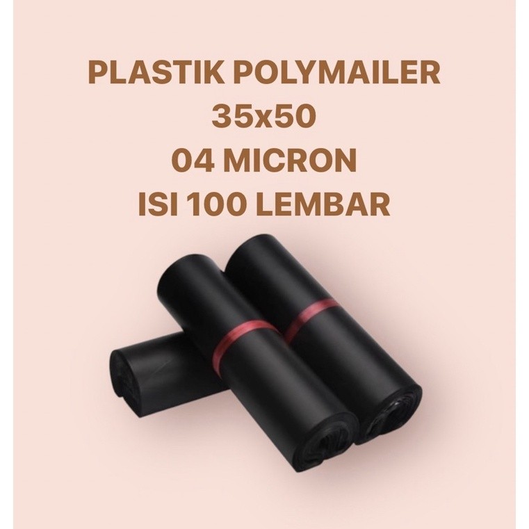 

35x50 100 LEMBAR | PLASTIK POLYMAILER HITAM 35x50 PLASTIK PACKING ONLINE SHOP