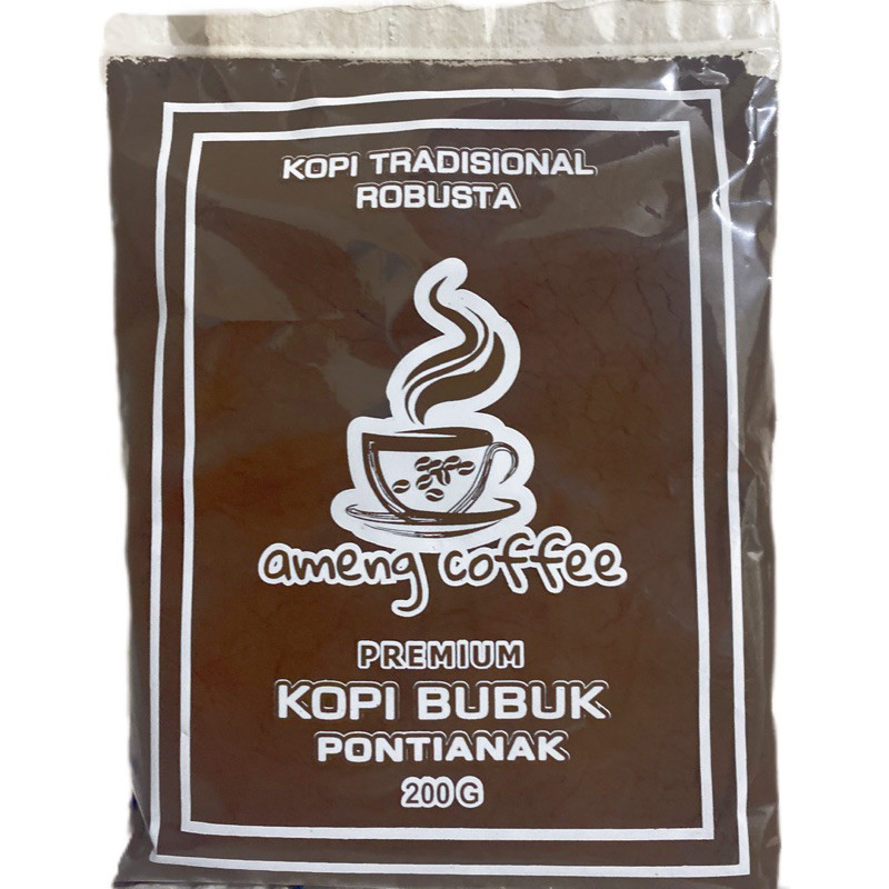

JAMIN MURAH !!!KOPI AMENG Coffee 200g shop kopi bubuk legendaris Ameng asli pontianak KHUNTIEN PILIHAN KOPI ROBUSTA(BISA LANGSUNG ORDER)