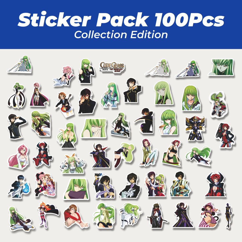 

Hot Sticker Anime Code Geass (Kōdo Giasu) Lucu Anti Air Stikers Berperekat Waterproof Sticker Decal Buat Motor Helm Buku Journal Koper Casing HP Laptop Botol Minum