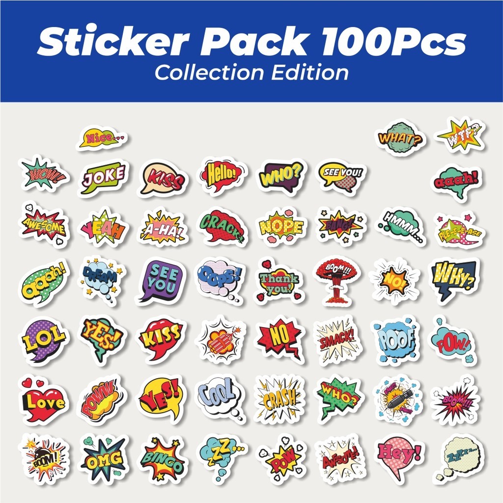 

Hot Sticker Komik Bubble Kawaii Sticker Lucu Anti Air Stikers Berperekat Waterproof Sticker Decal Buat Motor Helm Buku Journal Koper Casing HP Laptop Botol Minum