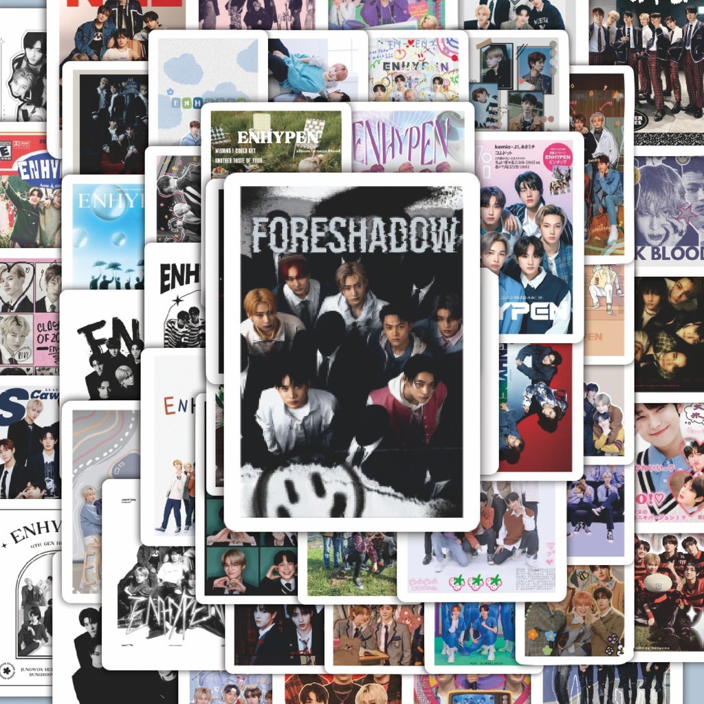 

100PCS Lucu Stiker Enhypen Stiker Aesthetic Stiker Anti Air Stikers Berperekat Waterproof sticker decal buat Motor Helm Buku Journal Koper Casing HP Laptop Botol Minum Hadiah anak