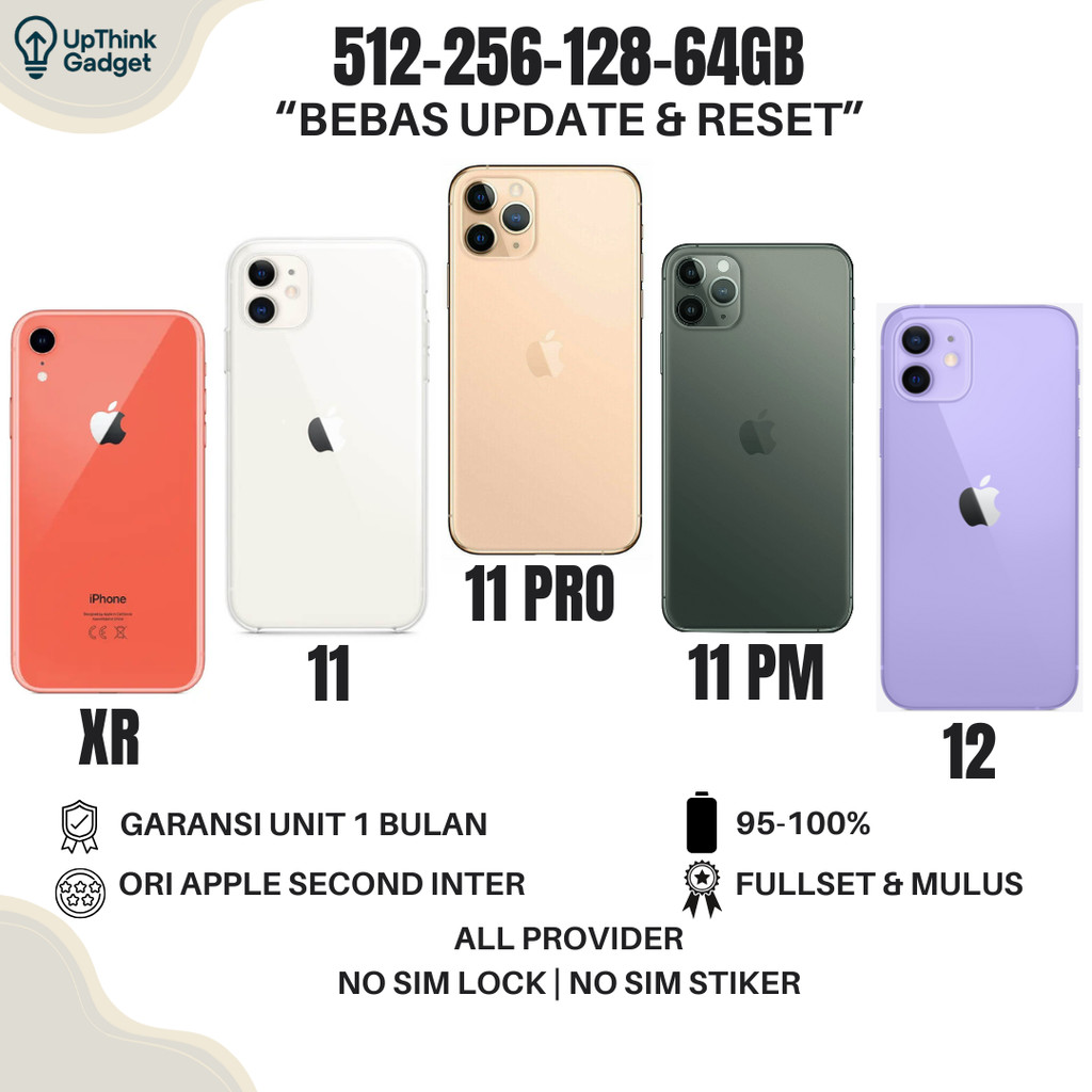 iphone normal 12 11 pro max xr second minus 256gb 128gb 64gb original 100% fullset mulus like new