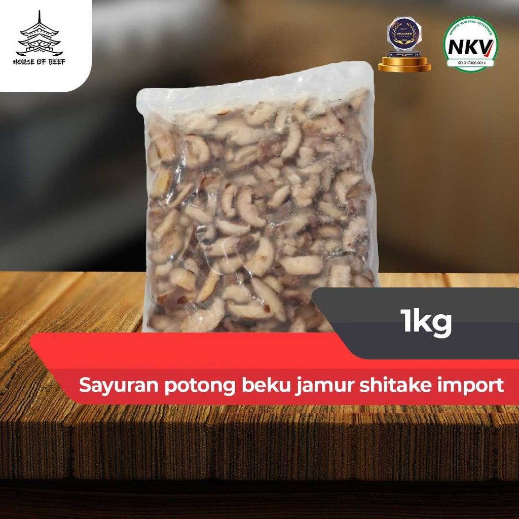 

Sayuran potong beku jamur shitake import 1kg