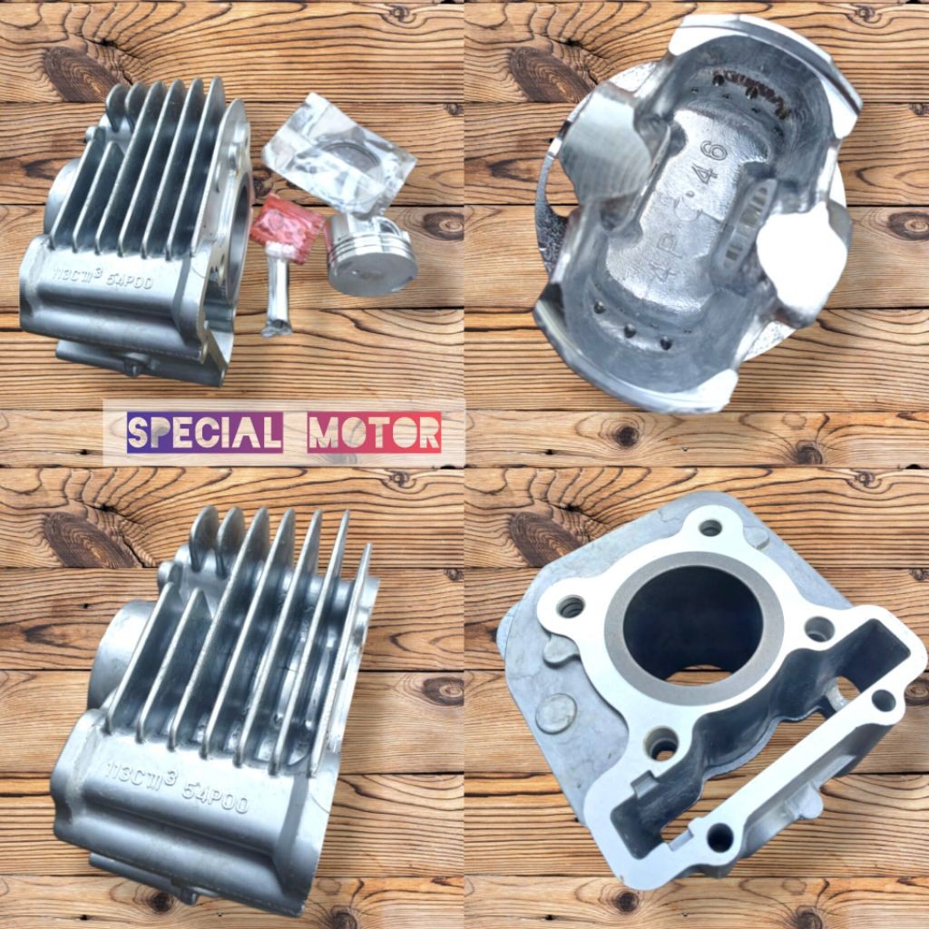 BLOK SEHER CILINDER CYLINDER PISTON RING MIO J MIO GT MIO SOUL GT 115 BORE UP BERGARANSI