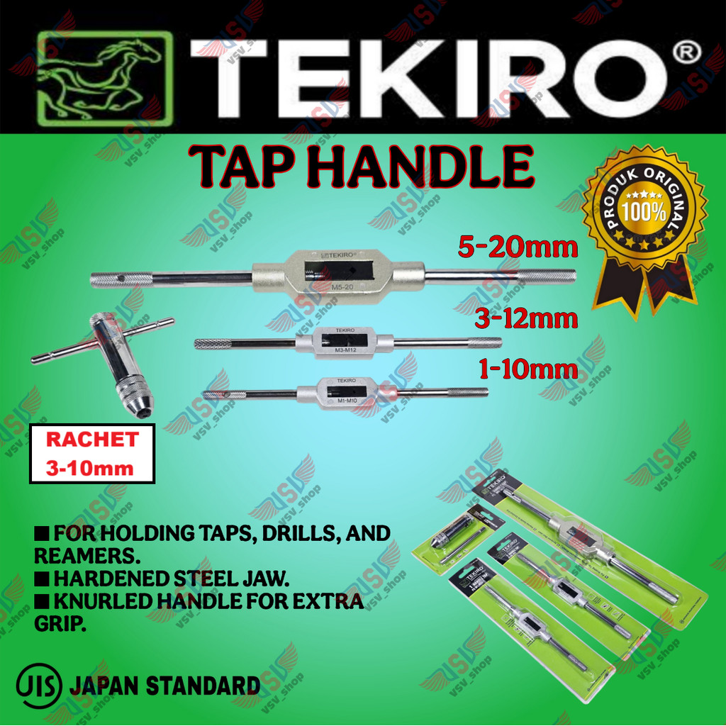 TEKIRO Gagang Tap Rachet Handle Tap Pegangan Hand Tap Manual Tap handle TEKIRO