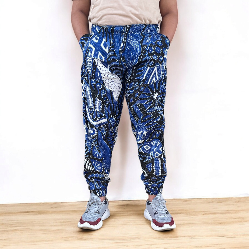 Celana Jogger Batik Pria Panjang Joger Pants Katun Premium Surya Teja CJ-39