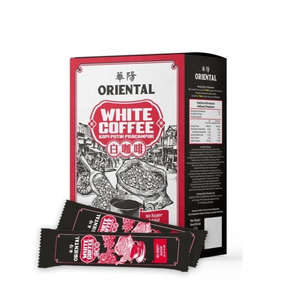 

ORIENTAL No Sugar Added White Coffee Malaysia (32g x 10 sachet)