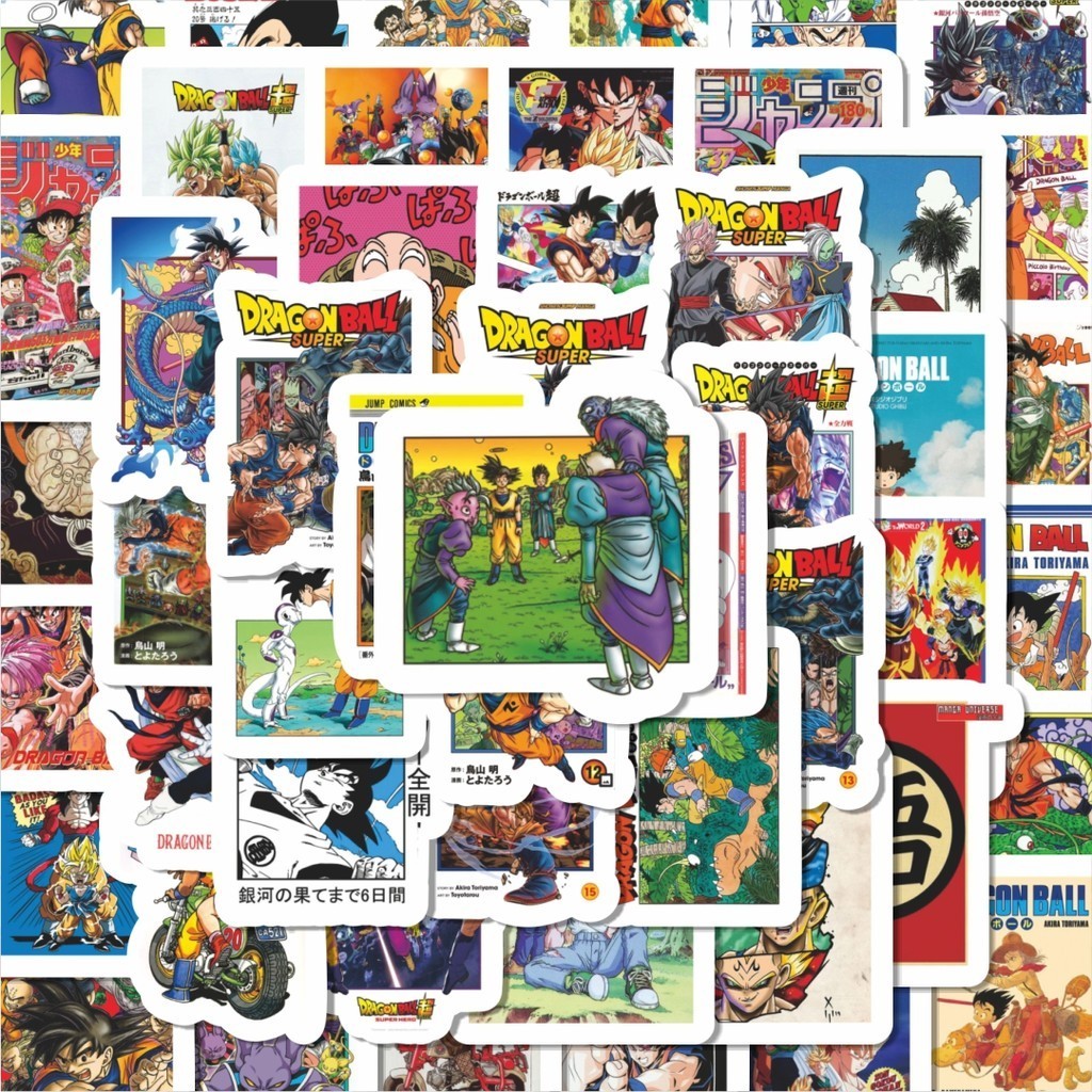 

100PCS Lucu Stiker Dragon Ball Poster Stiker Aesthetic Stiker Anti Air Stikers Berperekat Waterproof sticker decal buat Motor Helm Buku Journal Koper Casing HP Laptop Botol Minum Hadiah anak