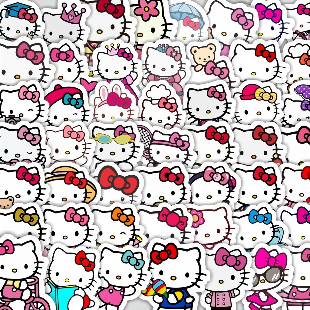 

Stiker Cutting Pack Stiker Kartun Hello Kitty Isi 100Pcs Series Aesthetic Lucu Keren Untuk Koper Bahan Vynil