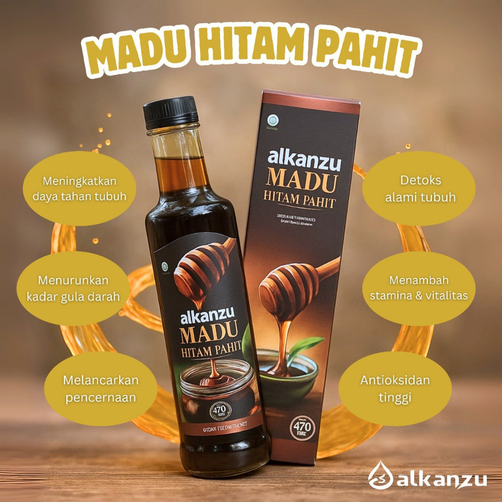 

Alkanzu Madu Hitam Pahit 470gr – Madu Pahit Herbal | Original & Murni Membantu Memelihara Daya Tahan Tubuh