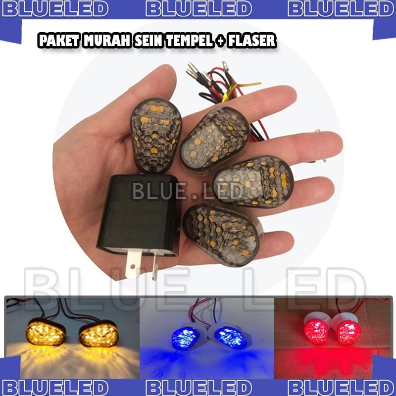Paket Murah Lampu sein sen tempel Diamond Vering + Flaser Sein atur Kedip Lampu