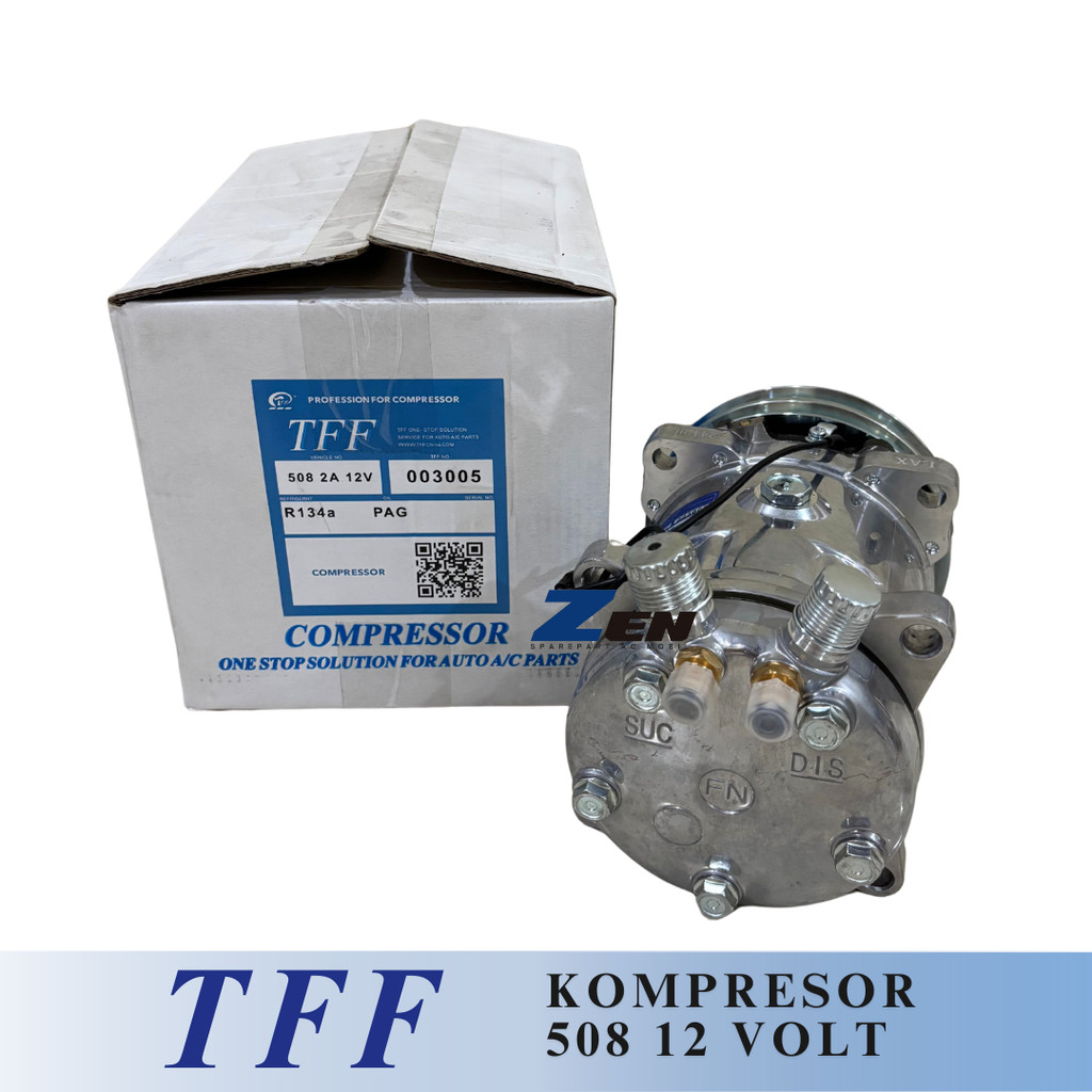 COMPRESSOR KOMPRESOR AC SANDEN 508 SD508 12V 12 VOLT TFF