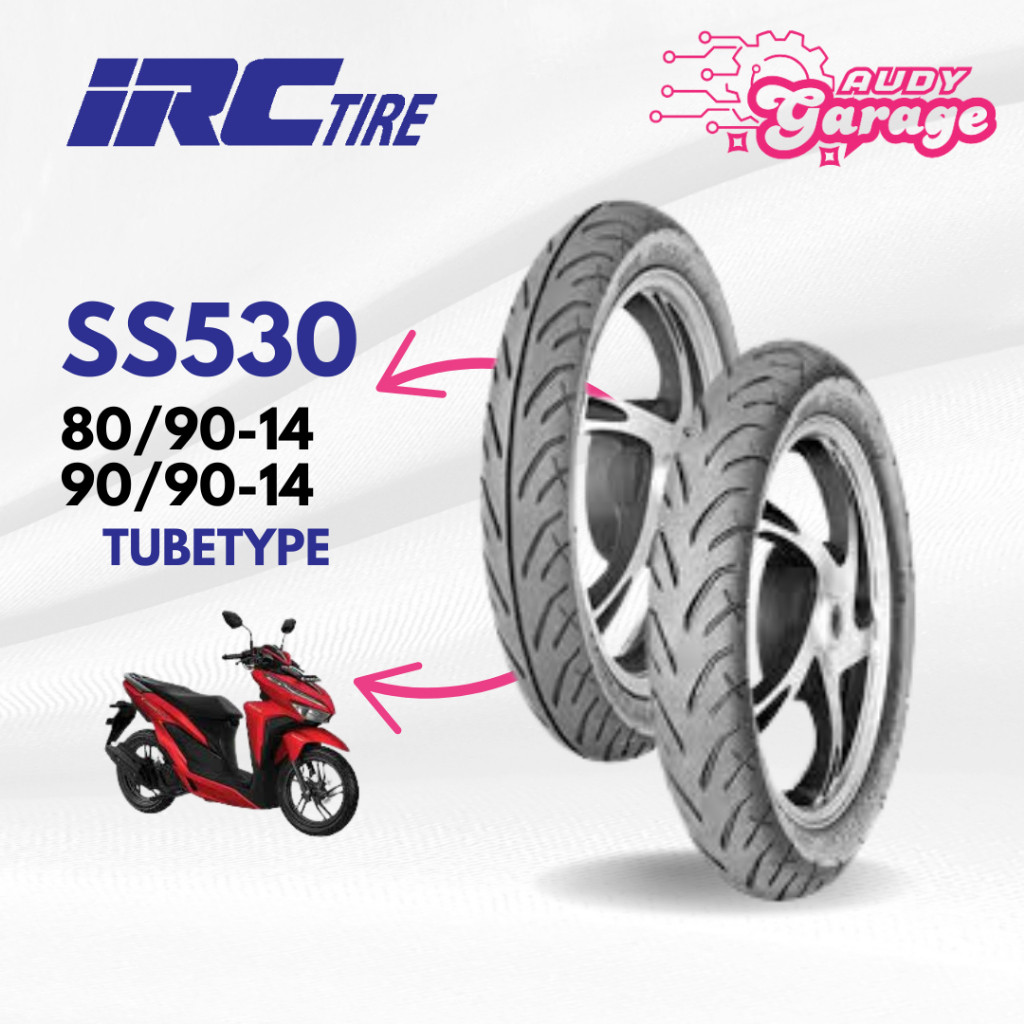 Ban Luar IRC 80/90 Ring 14 tubetype SS530 F Vario Beat Scoopy karbu Depan