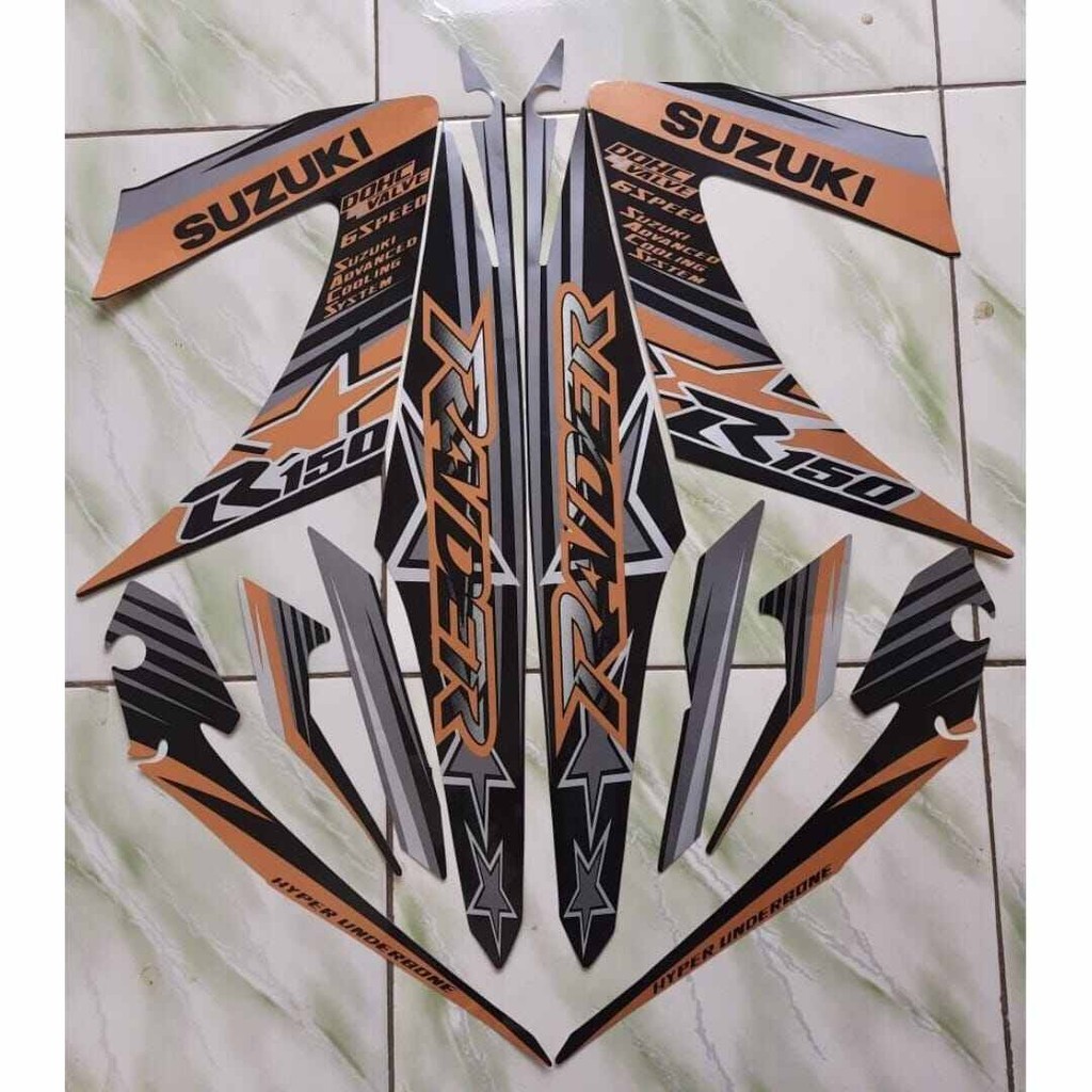 Striping Ori Suzuki Satria Fu Raider R150 - stiker bawaan satriya fu rayder original striping satria