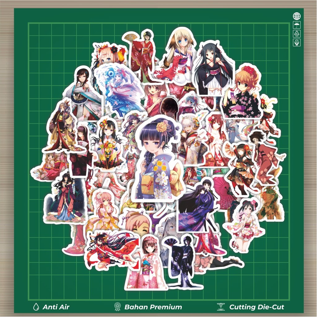 

HOT 50 PCS STIKER Stiker Anime Kimono Girls Stiker Fashion Cars Decal Dingin Kartu Album Custom Vinyl Anti Air- Sticker Aesthetic Buku Journal Koper Casing HP Tablet Laptop Helm Motor Botol Minum