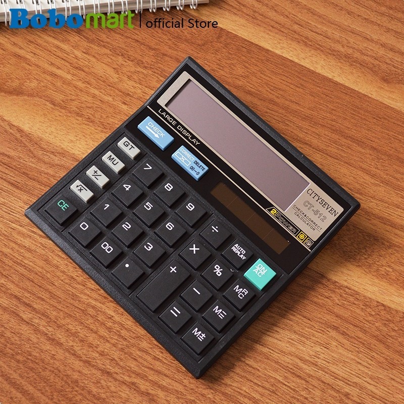 

BOBOMART Calculator Kalkulator CITY SEVEN CT-512 Check Correct