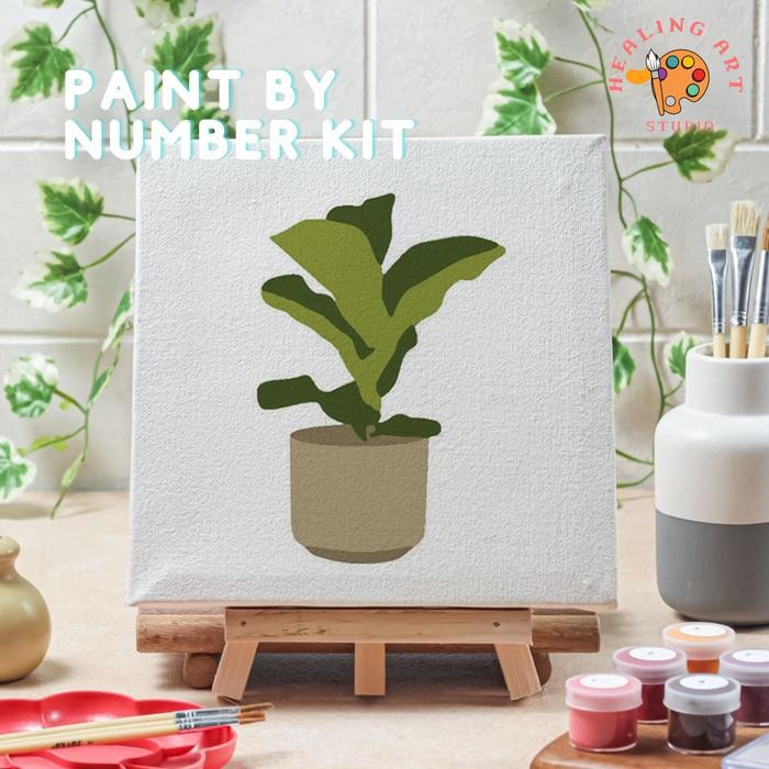 

Paint by number tanaman plant ver 3 canvas 20x20 cm - plant10, 15x15cm