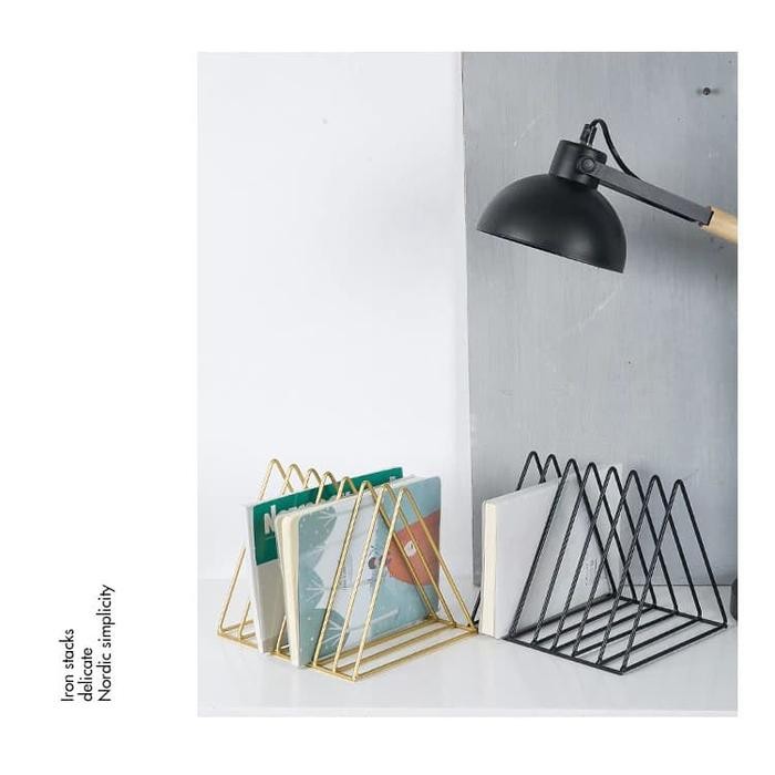 

Sekat Buku / Rak Buku / Pembatas Buku - Triangle Book Shelf - Putih