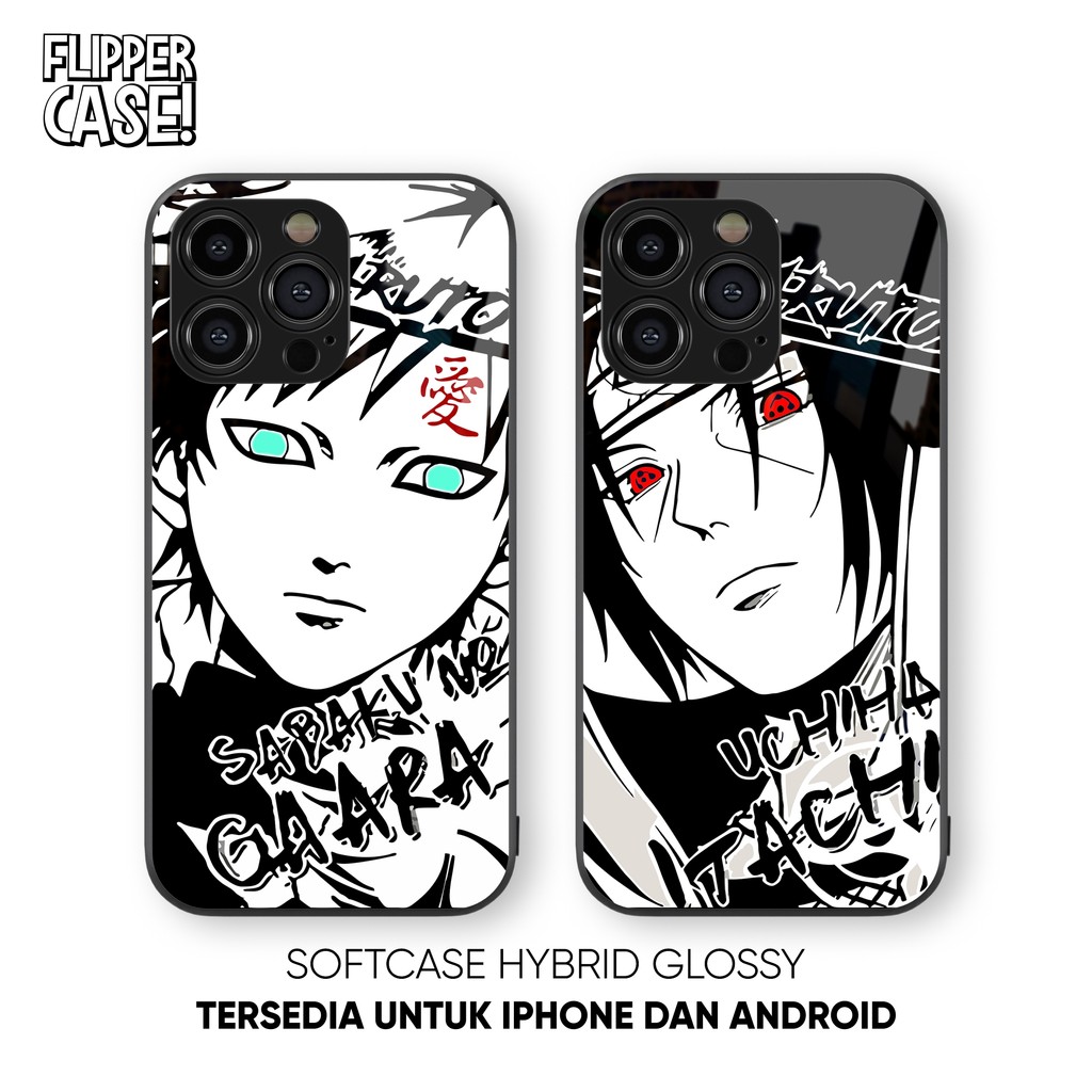 Casing Glossy Softcase HP Sabaku no Gaara x Uchiha Itachi untuk Android & iPhone 17 - Flippercase