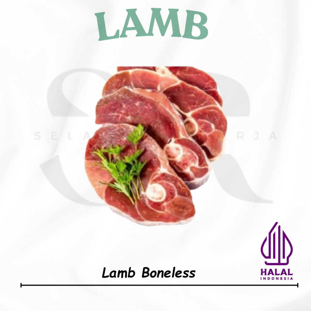 

Daging Paha Domba / Lamb Leg Boneless Import (AUS) 250 gr 1 Kg Frozen Tangerang