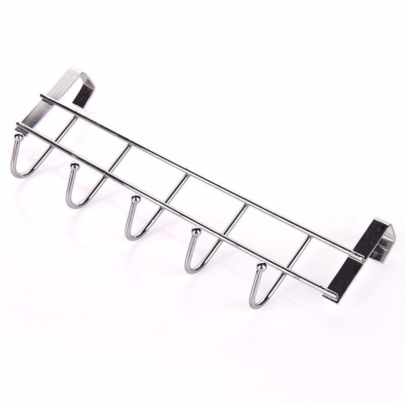 

5 Hooks Clothing Coat Towel Hanger Rack Holder Shelf Over Door Home Bathroom Kitchen Hat Organizer Over The Door Hooks