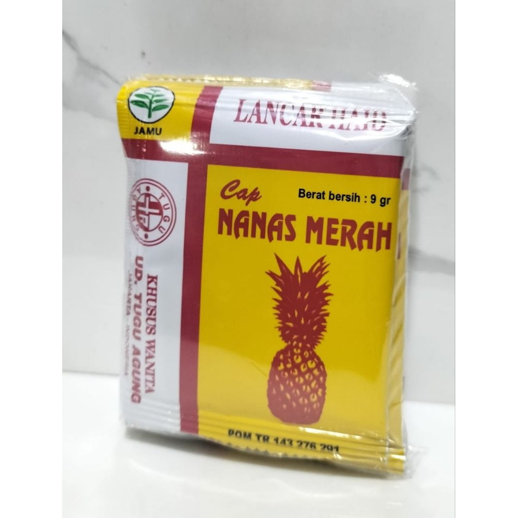 

Jamu Nanas Merah Bubuk kemasan pack isi 10 sachet