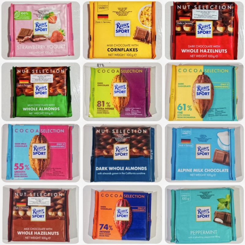 

Coklat Ritter Sport 100 gram