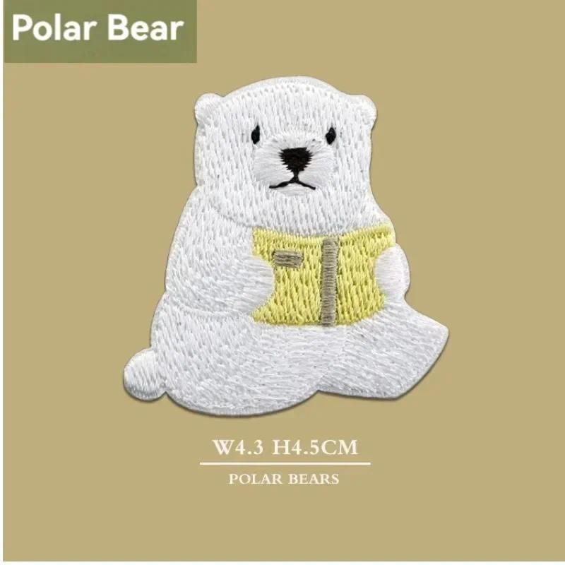 

1 PCS of Beaver Bear Sloth Iron Embroidered on The Patch of Clothing Hot Melt Glue Phone Case Decorative DIY Embroidery Stickers