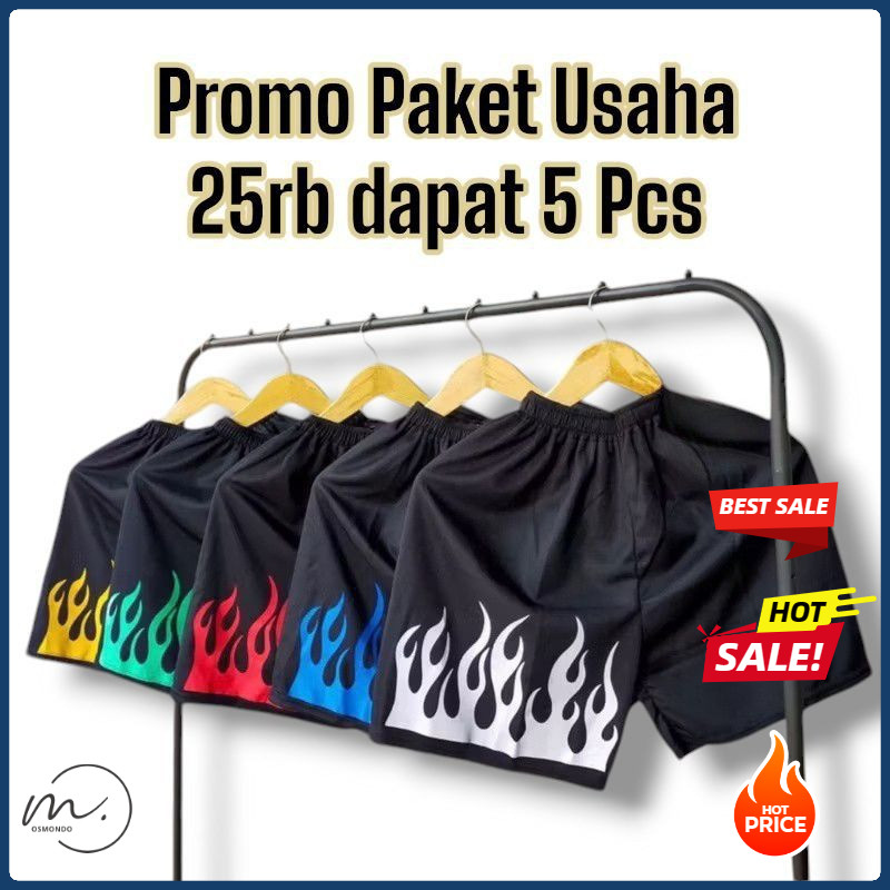 Promo Boxer Api 5pcs Cuma 30 Ribuan //celana Boxer Murah//celana Pendek Murah//grosir Celana Boxer//