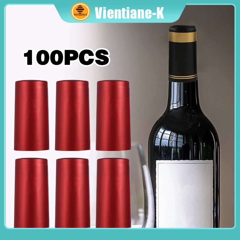 100Pcs Segel Tutup Botol Wine / Wrap Segel Botol Wine / Segel Heat Shrink