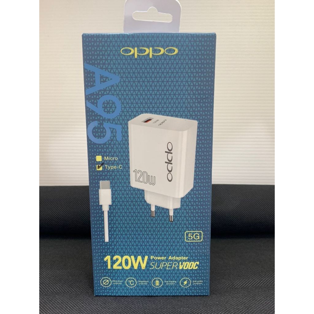 [ NEW ] 120W Charger OPPO VOOC 4A 7Pin Fast Charging Original TIPE C / Charger OPPO TYPE C FLASH CHA