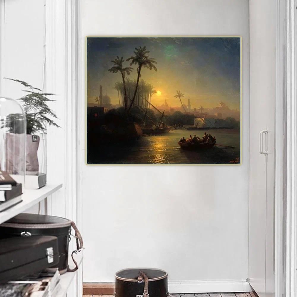 

Ivan Aivazovsky " View of the Golden Horn " Canvas Oil Painting Artwork Picture Print Poster Wall Decor Home Interior Decoration