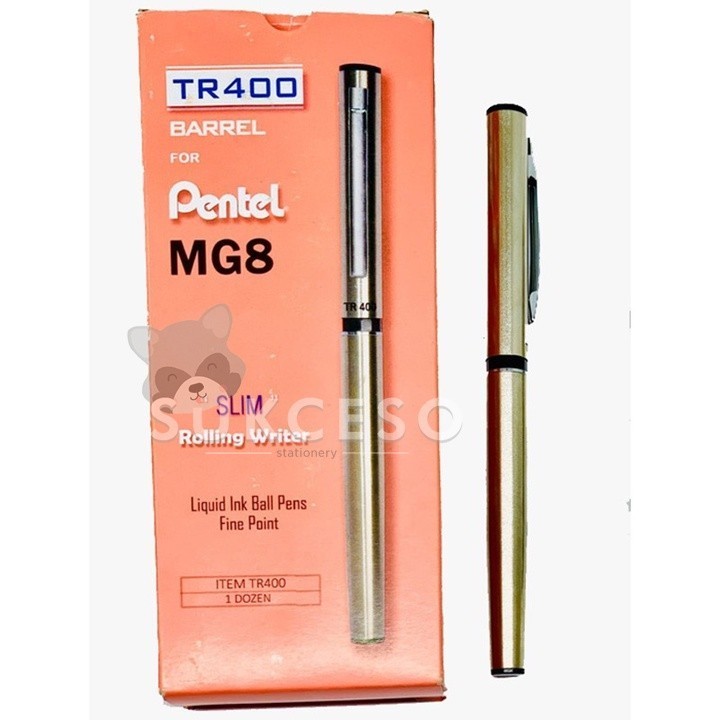

Pentel MG8 Pen Rolling Writer TR400 Barrel Slim / Pulpen Ballpoint Tanda Tangan Berkualitas