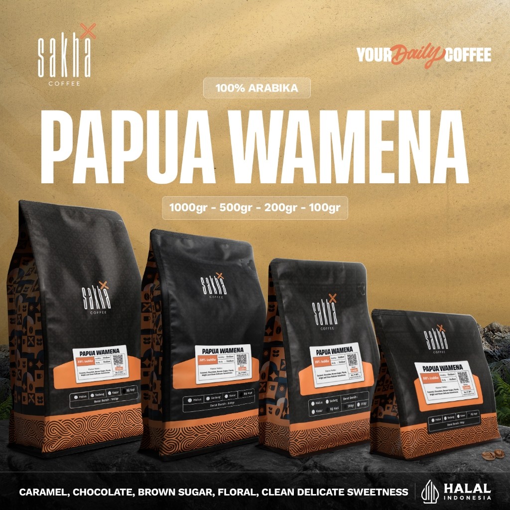 

COD Kopi Arabika Papua Wamena Arabica Coffee Roast Bean Espresso Dan Manual Brew Biji Bubuk Coffe Sakha