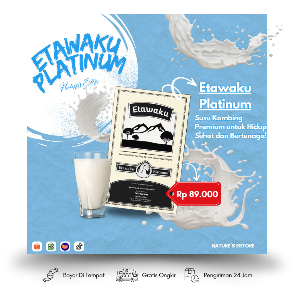 

Etawaku Platinum Susu Kambing Etawa Murni Memiliki Protein, Vitamin Kompleks dan Rendah Lemak
