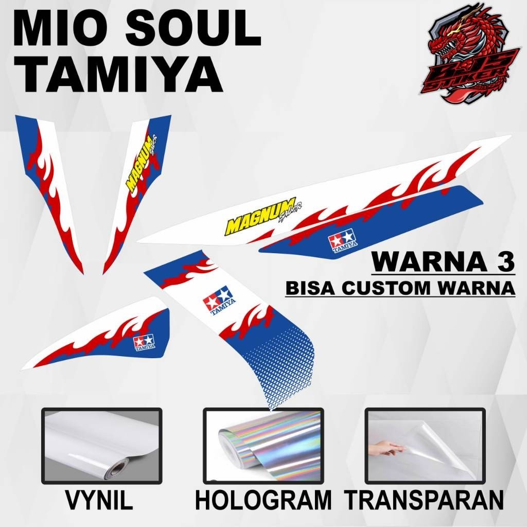 MIO Soul karbu tamiya Stiker Striping MIO Soul karbu tamiya Decal Striping MIO Soul karbu tamiya